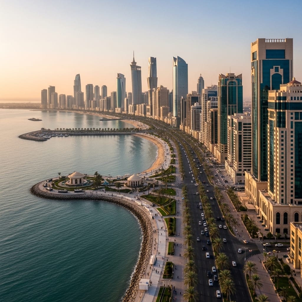 Jeddah landmarks aerial view